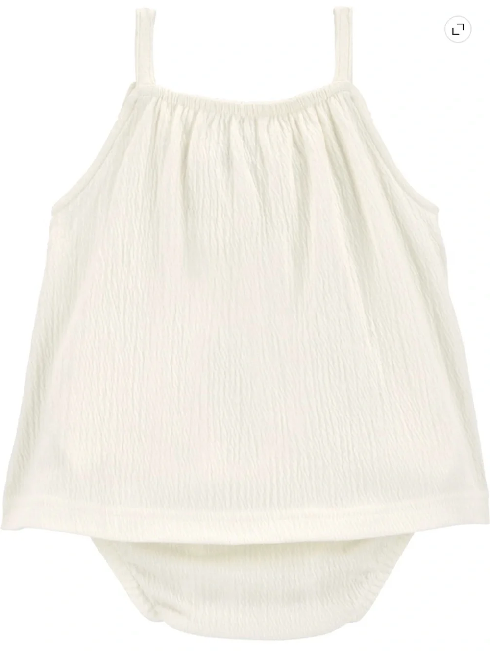 Carter's White Baby Girl Ruffle Tank Dress